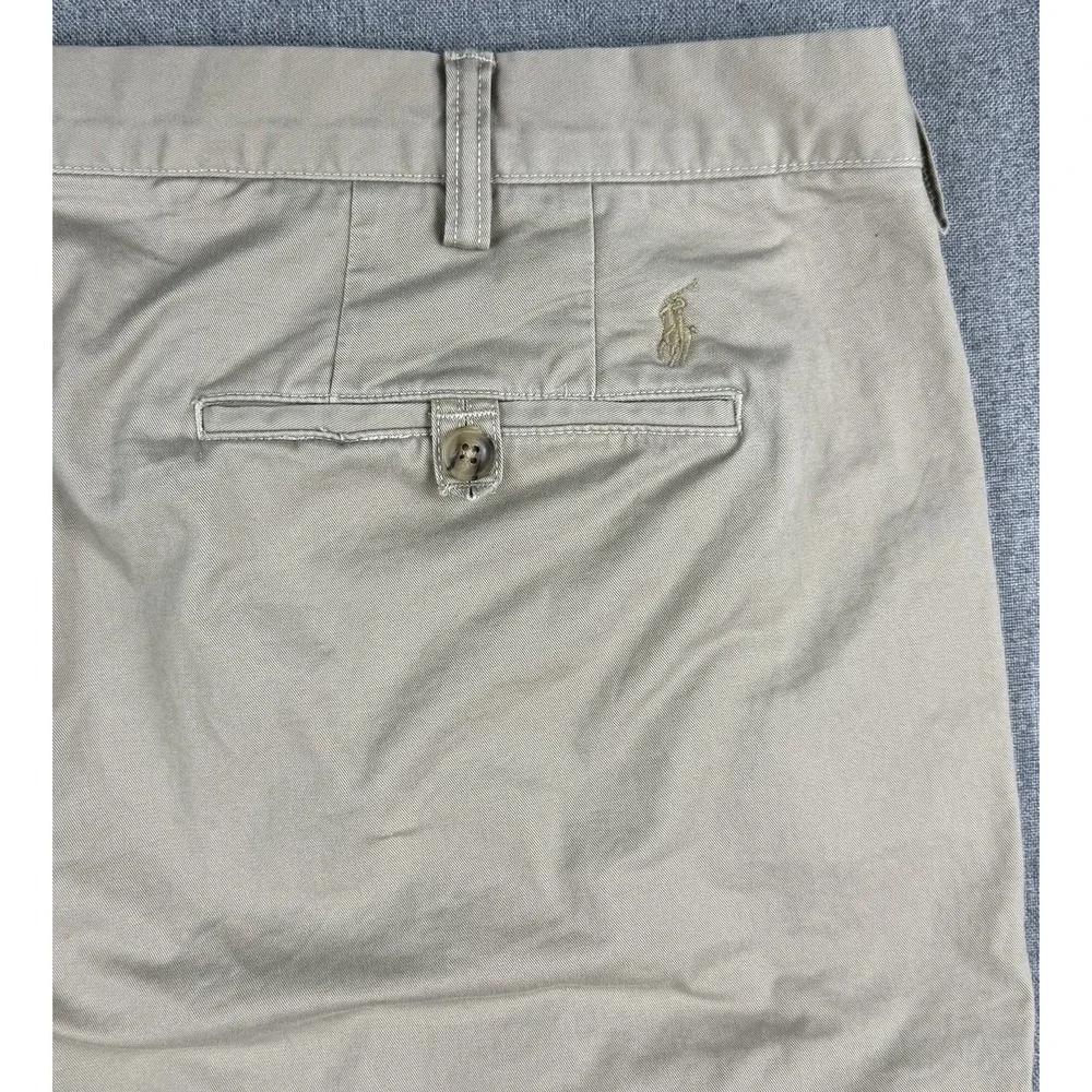 Polo Ralph Lauren Men's 38 Beige Chino Pants Straight Fit Stretch Twill Pockets